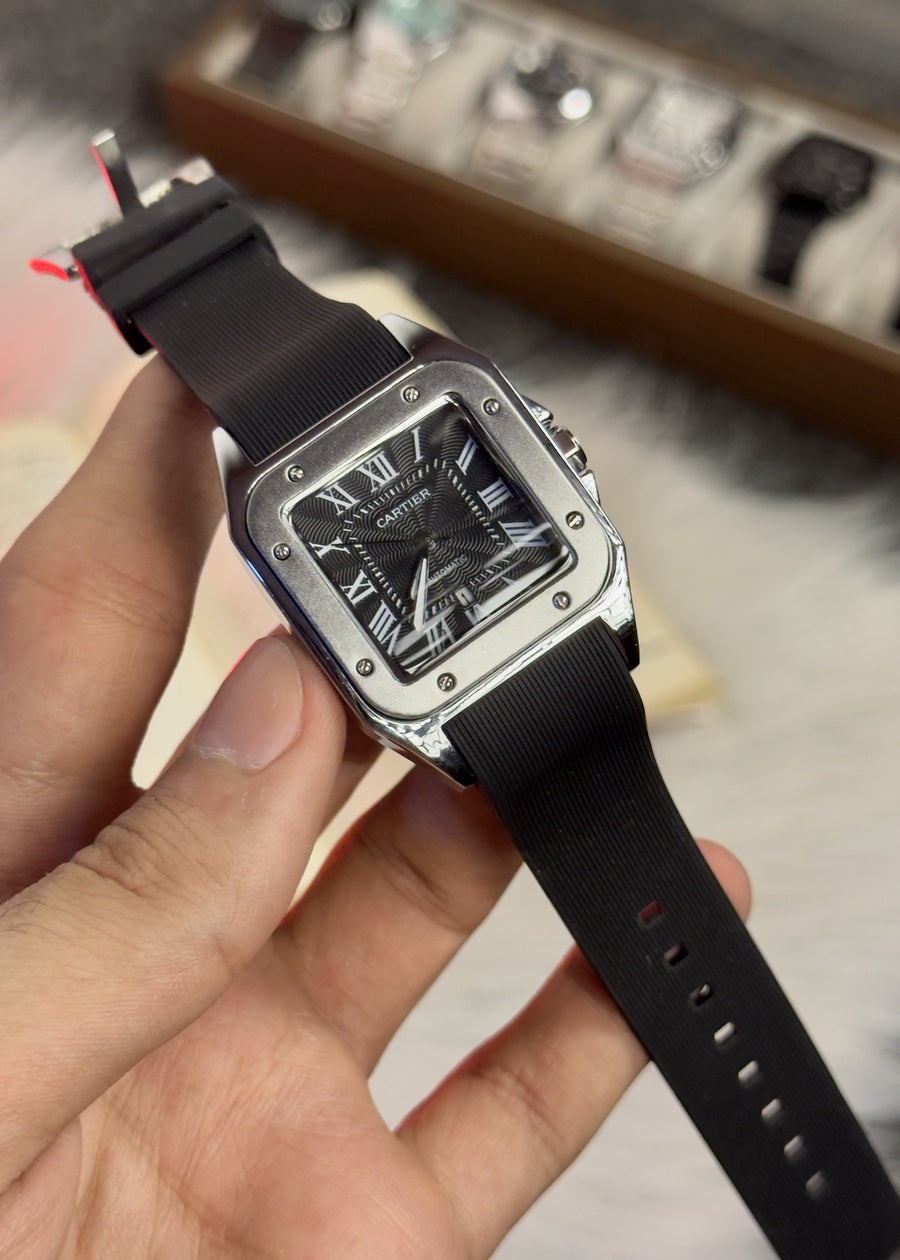 Cartier Santos Rubber Medium size