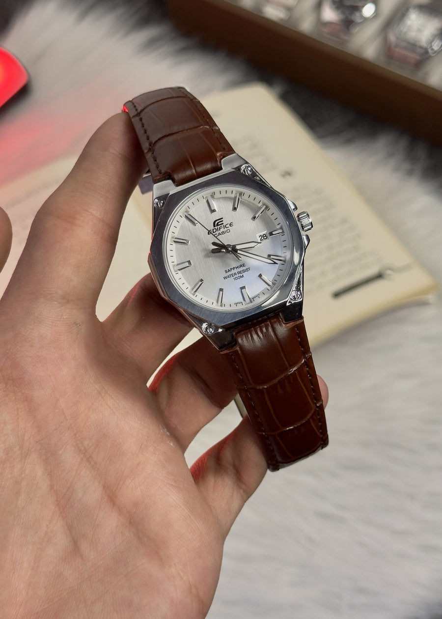 Casio Edifice EF-108 Brown Leather