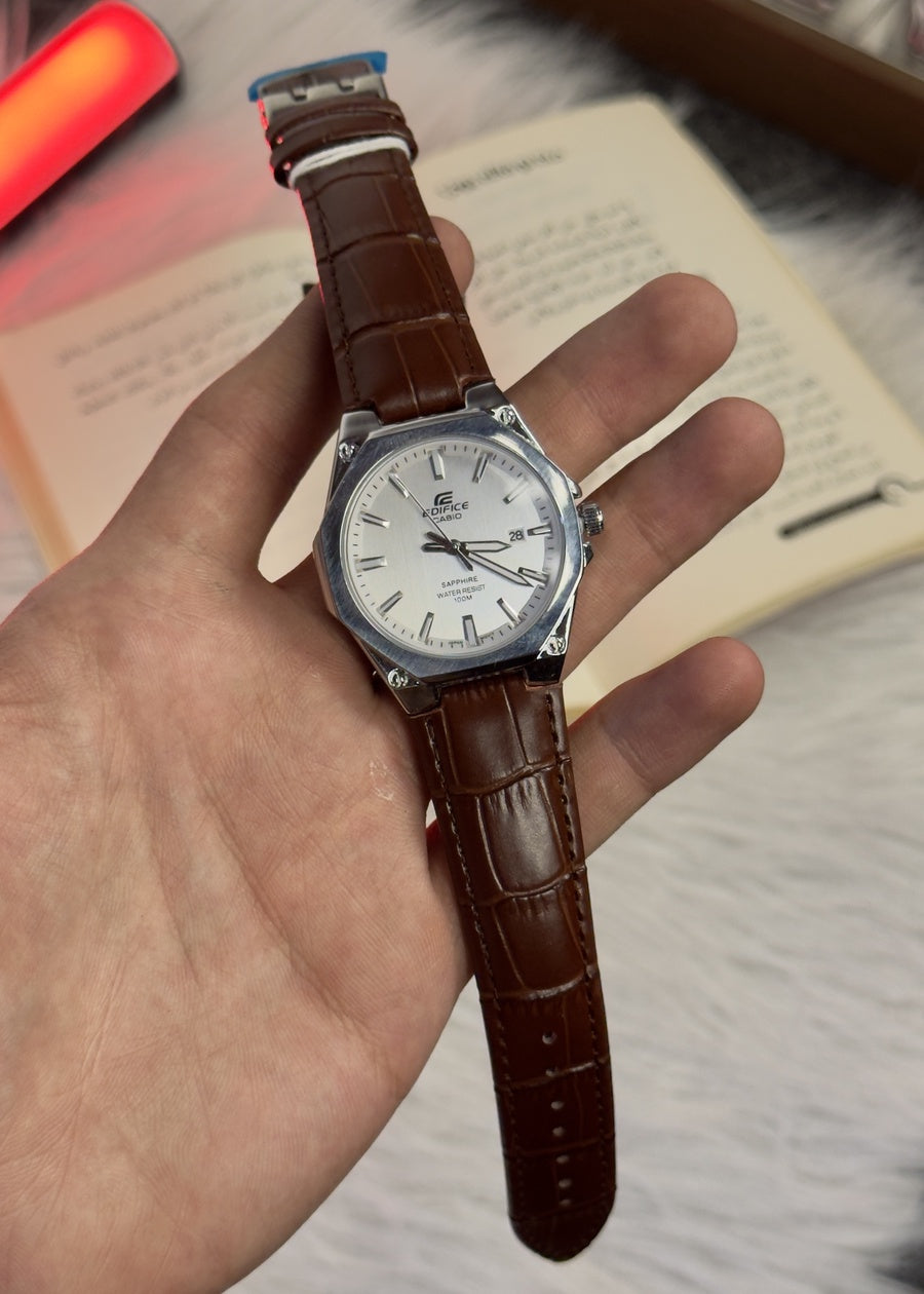 Casio Edifice EF-108 Brown Leather