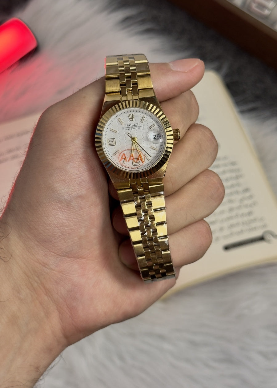 Rolex Land Dweller Gold x White