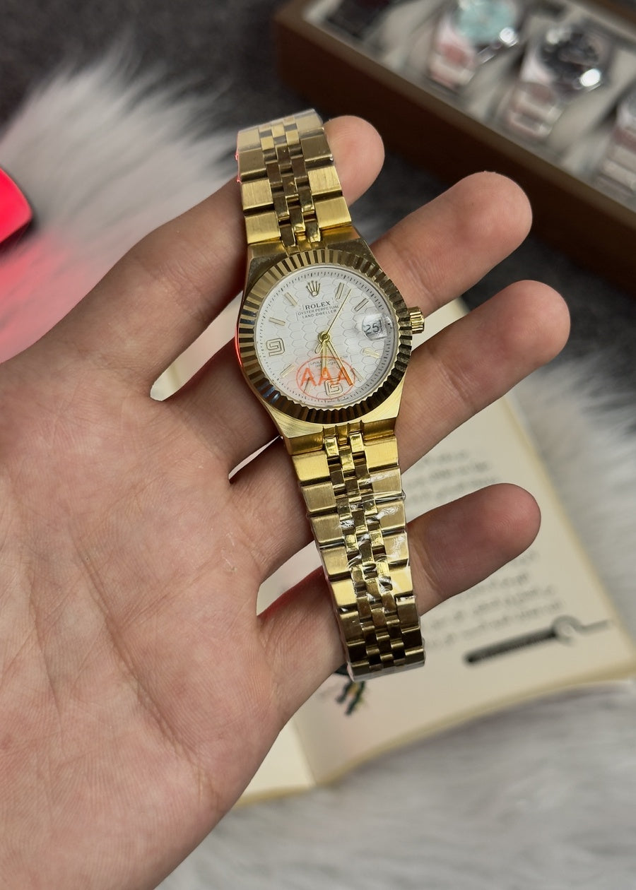 Rolex Land Dweller Gold x White