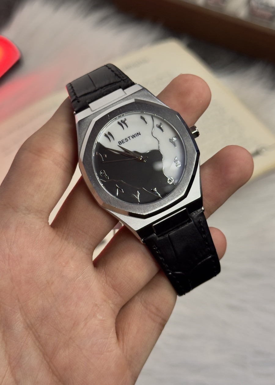 ( ORIGINAL ) BESTWIN LEATHER ARABIC MAP DIAL