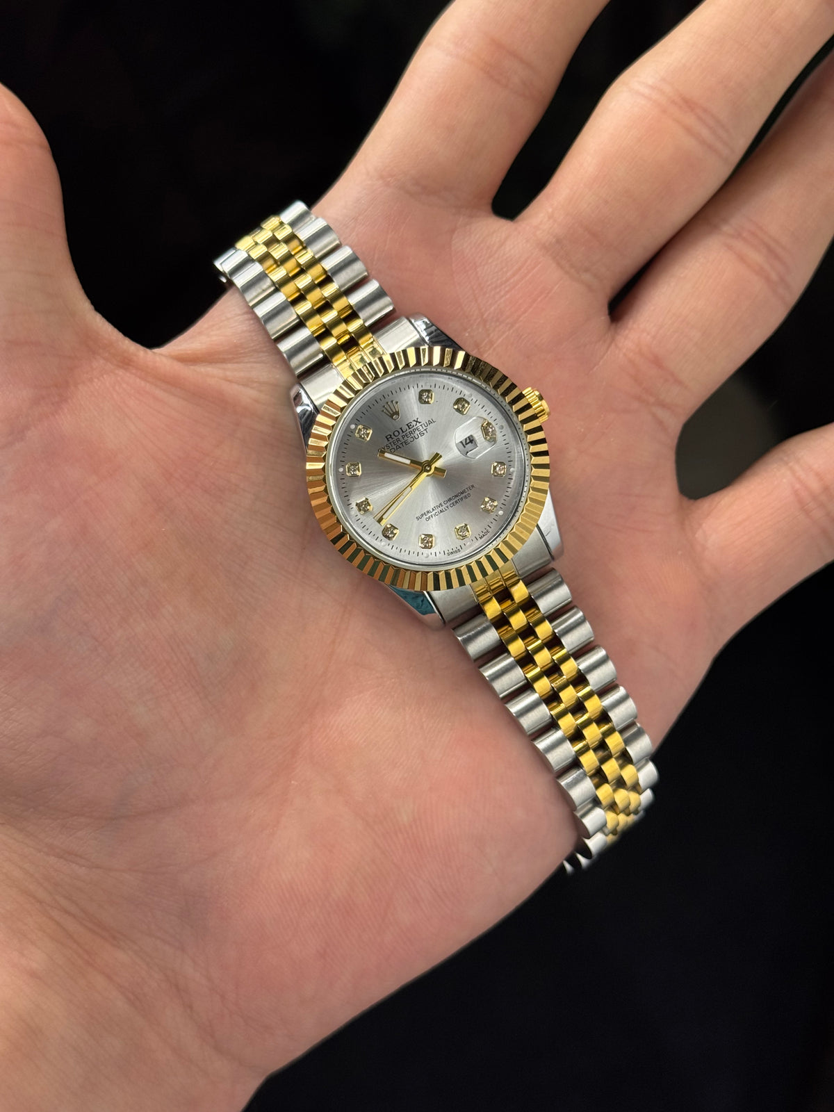 Rolex Gold X Silver Watches For Women