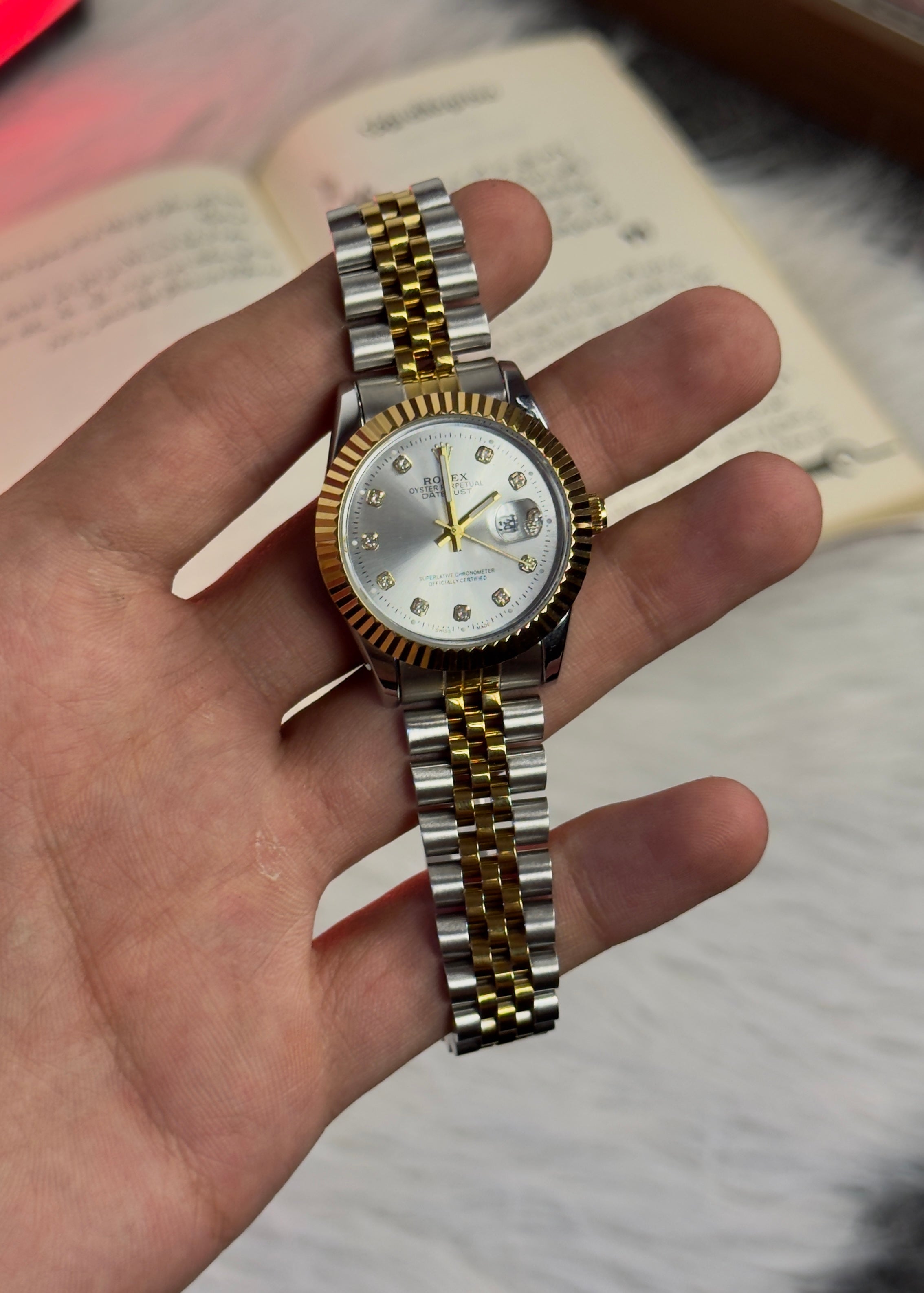 Rolex Gold X Silver Watches For Women