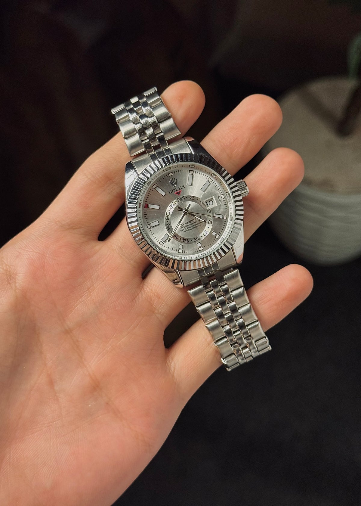 Rolex Sky-Dweller Metal Silver Dial