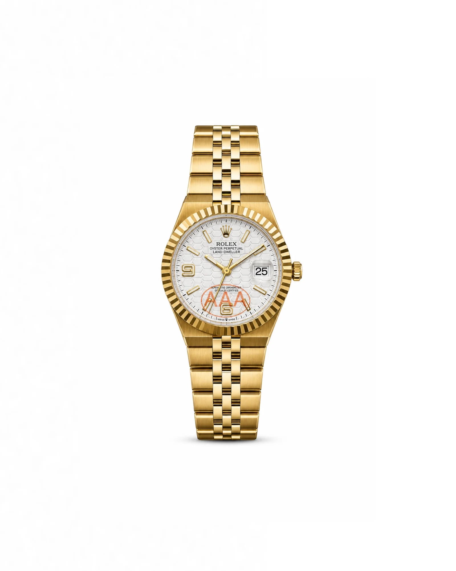 Rolex Land Dweller Gold x White