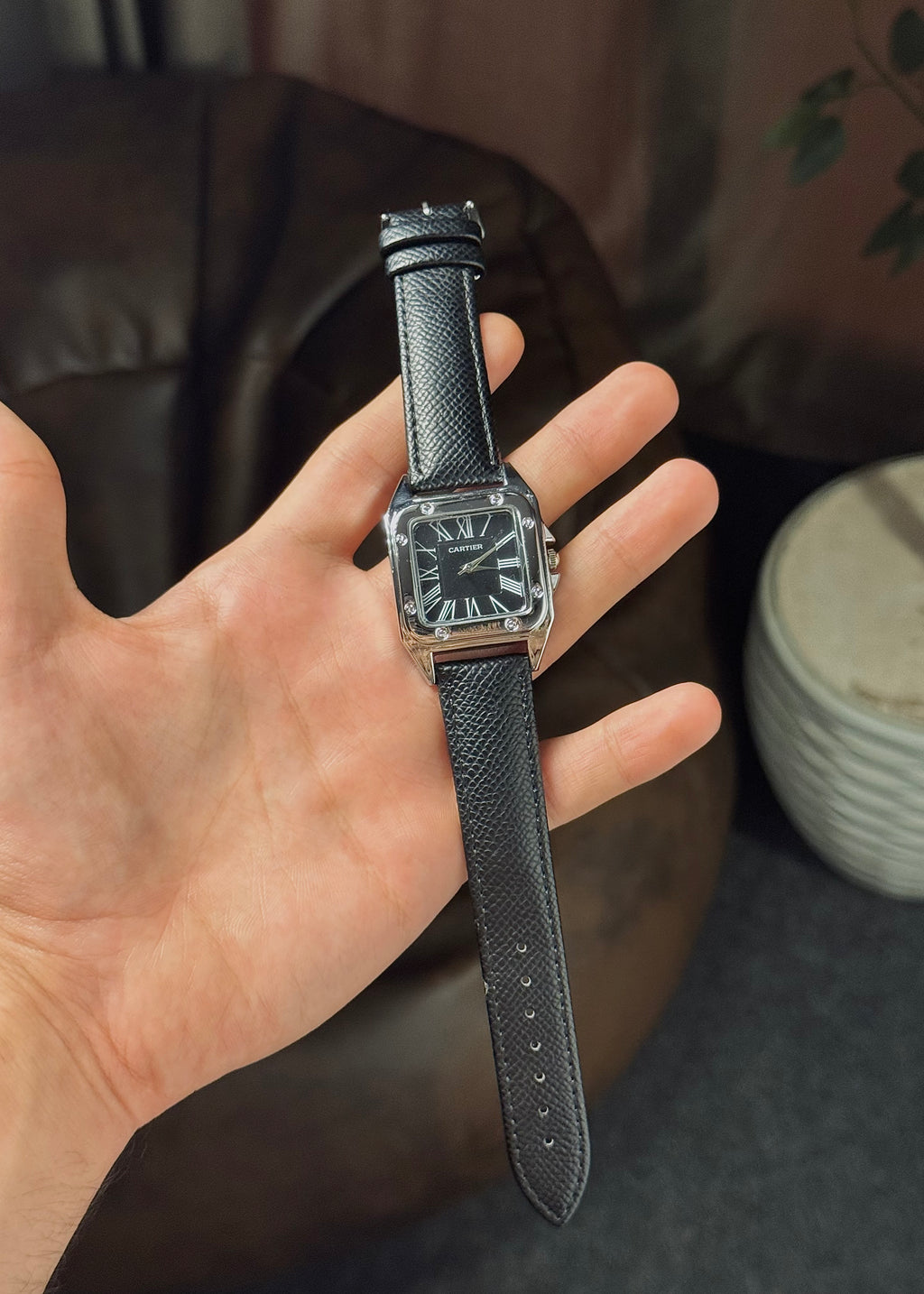 Cartier Black Leather