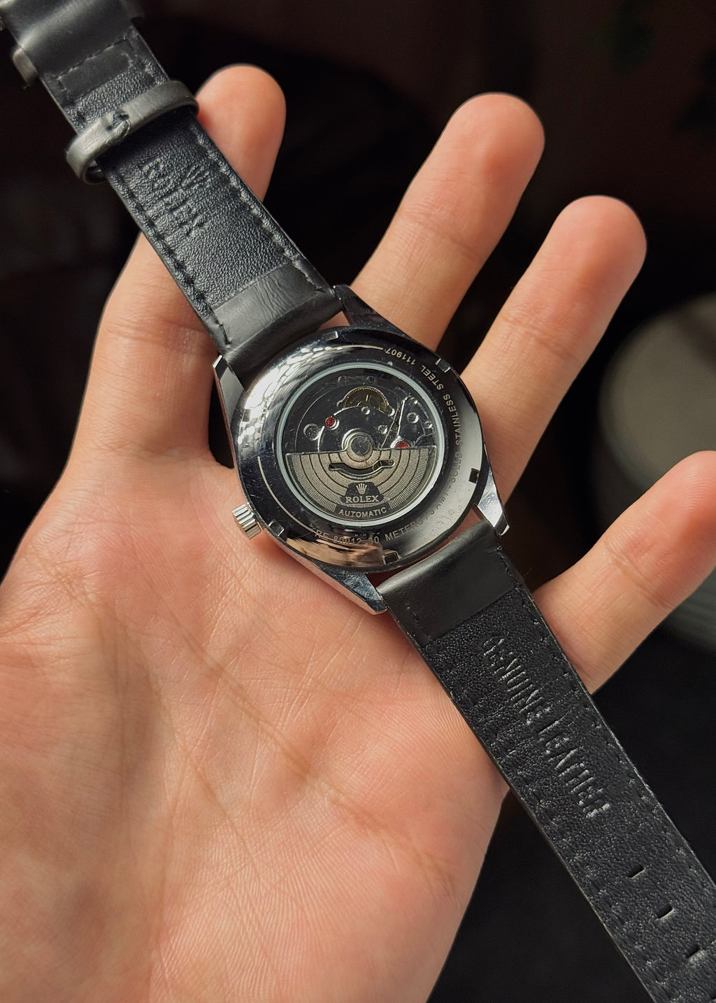 Rolex Balck Leather