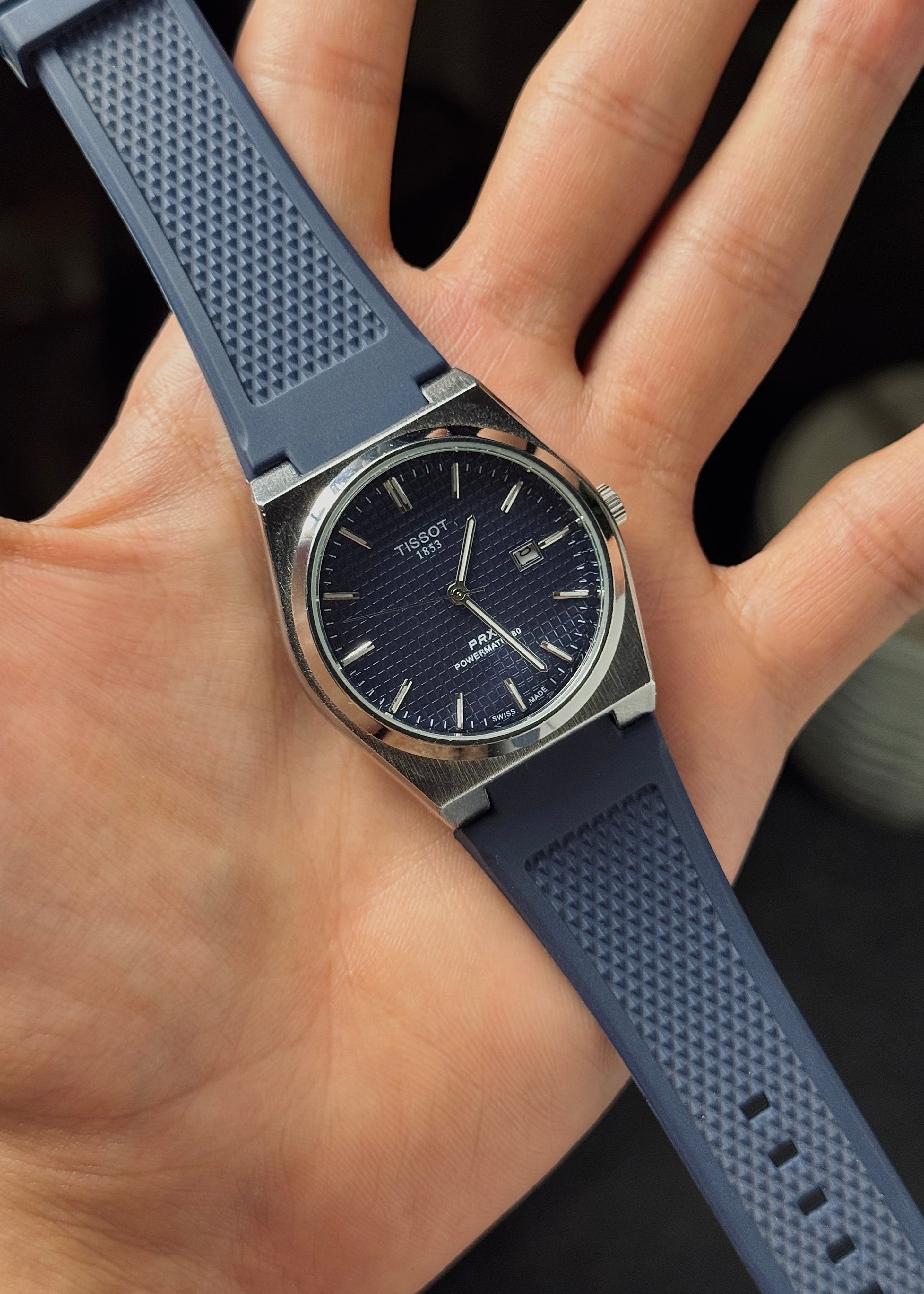 Tissot PRX Navy Rubber